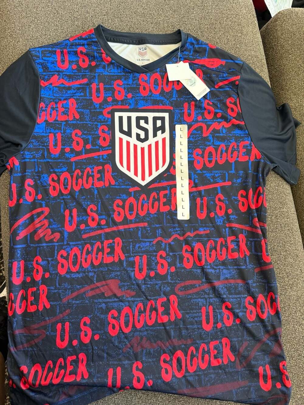 U.S. Soccer Men's Graffiti Navy Performance Short Sleeve T-Shirt